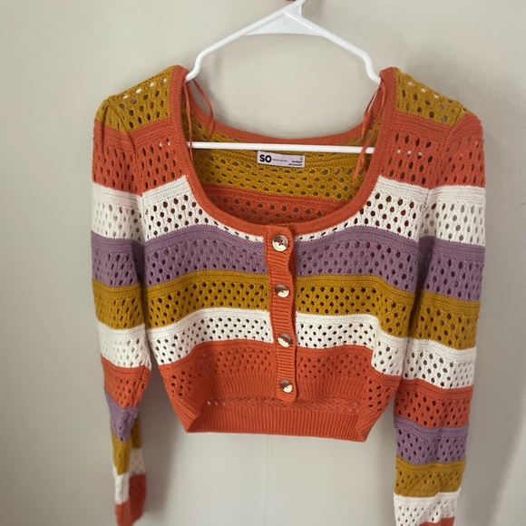 COPY - SO® Crochet Cardigan SizeL NWT - Picture 6 of 8